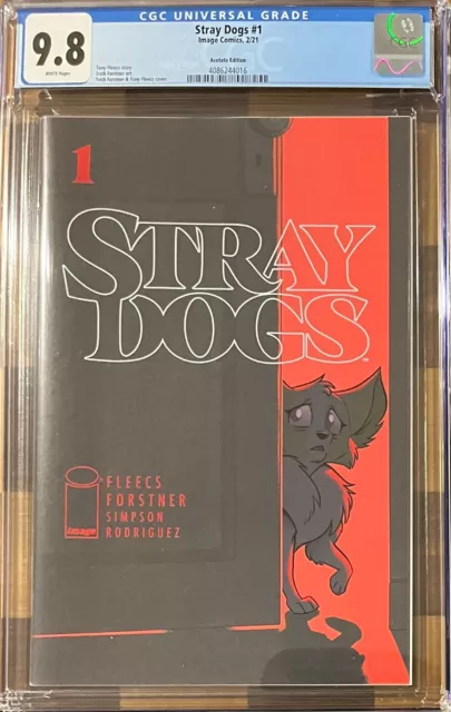 🔥 Stray Dogs #1 (Image, 2021) CGC 9.8 - 1:25 Acetate Variant Tone & Forstner 🔥