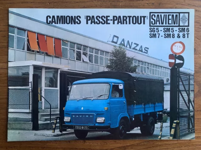 Brochure SAVIEM RENAULT camion Type SG5 SM5 SM6 SM7 SM8 & 8T - Prospectus French