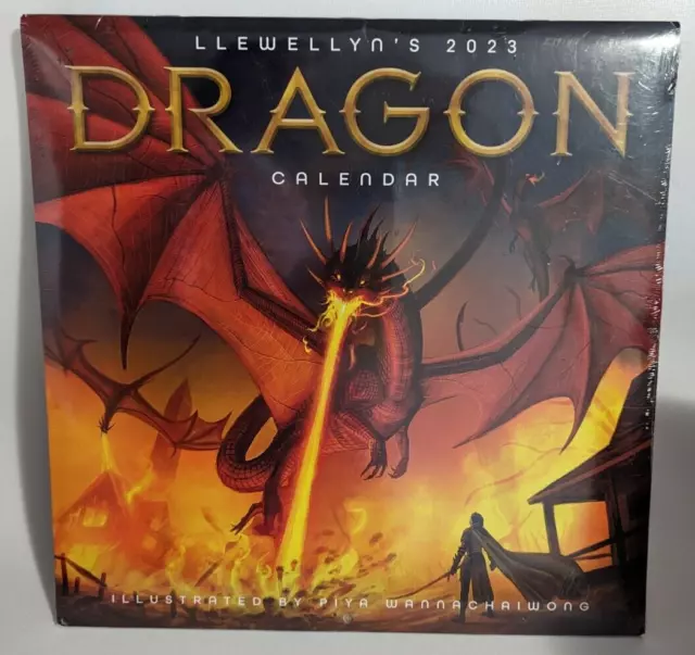 new-llewellyn-s-2023-dragon-wall-calendar-piya-wannachaiwong-wyverns-wyrms-myth-8-90-picclick