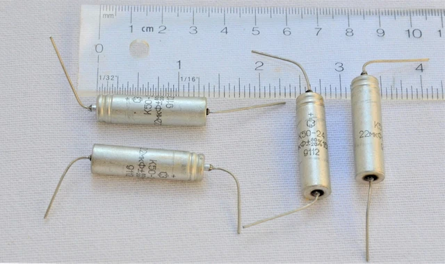 5 pieces 22uf 160v Axial Electrolytic Capacitors