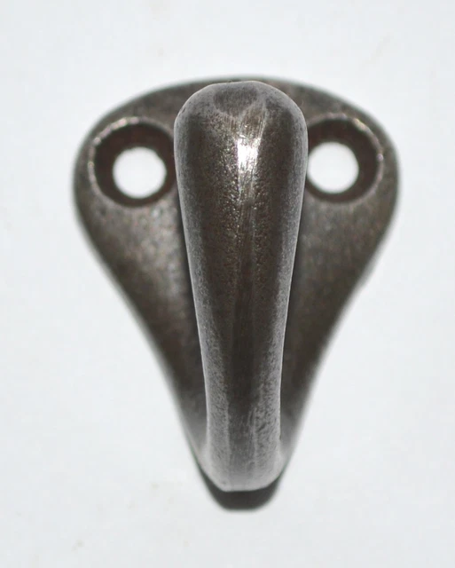 Pack of 5 Small Single Cast Antique Iron Robe COAT HOOKS 35mm + Screws