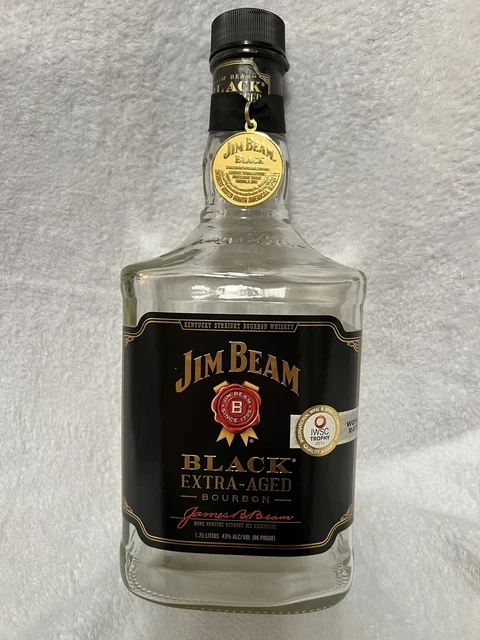 EMPTY Jim Beam Black Extra-Aged Bourbon With Jim Beam #1 Gold Medal