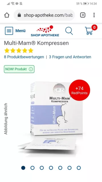 Multi-Mam Kompressen NEU unbenutzt verpackt, Brustwarzen Stillen Neupreis 10€