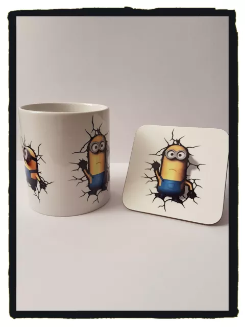 Minions, Despicable Me, Mug & Coaster - Great for Xmas Gifts & Collectors