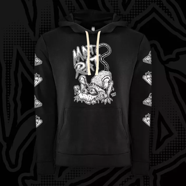 Mat Rat Rubber Bones L Black Hoodie MMA Clothing Brazilian Jiu Jitsu Martial Art