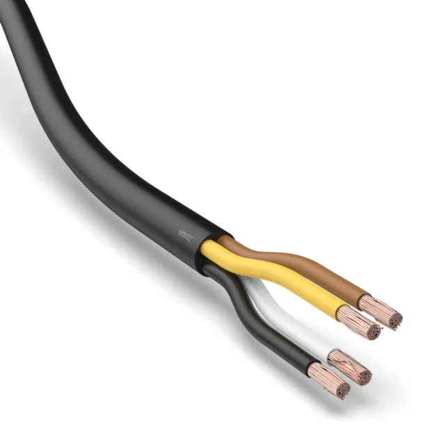 Câble Rond 4x1,5 MM² par Mètre 4 Conducteurs Câble Remorque Câble Électrique