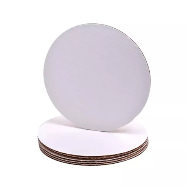 DIE CUT  76093 14" White Top Corrugated Cake Circle 250/cs
