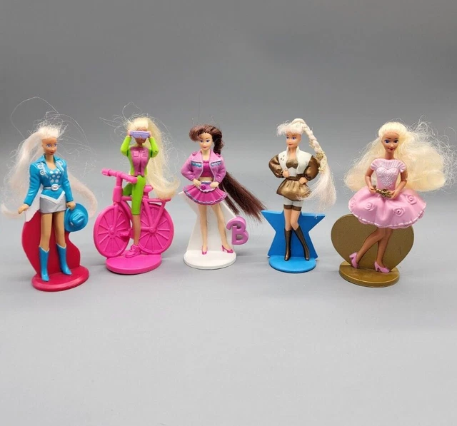 Lot De 5 Mini Poupées Barbie McDonald USA - Environ 10cm - Occasion