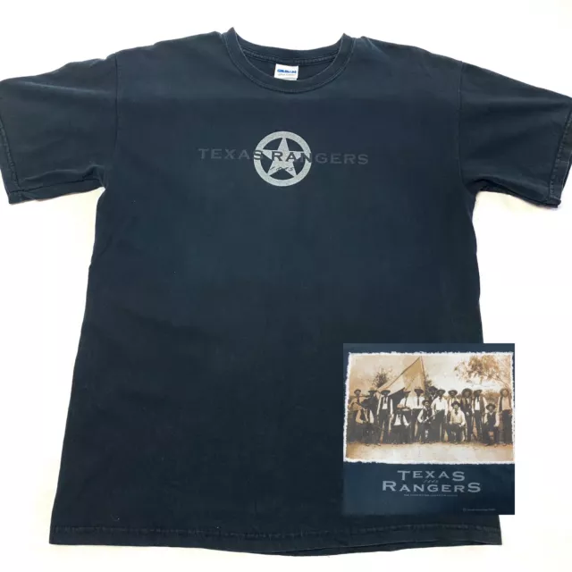 VTG Texas Rangers Twelve Gauge Design T Shirt Large Law Enforcement Police Alamo