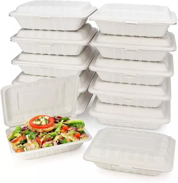 150 count 1-Comp Pebble Box Clamshell to go take-out Food Containers PP206