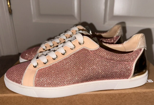 Christian Louboutin Aurelien Calf/glitter Diams Sneakers In Multi