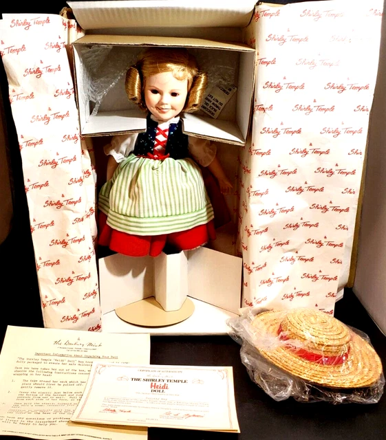 SHIRLEY TEMPLE Danbury Mint Dolls Of The Silver Screen Heidi Porcelain Plus