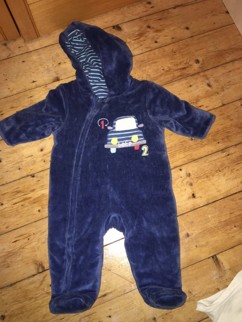 Combinaison Landau Bébé Mothercare Blanc - Taille 1-2 Mois, Douce Et Moelleuse