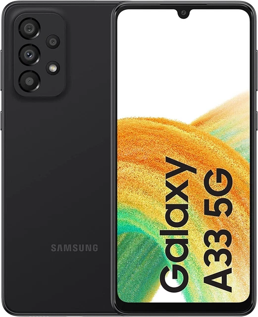 New Samsung Galaxy A33  5G 128GB 6GB RAM Dual SIM Android Unlocked BLACK