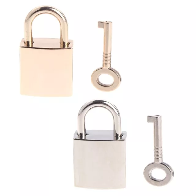 Mini Padlock With for Key Metal for Lock for Bag Suitcase Luggage Diary Boo