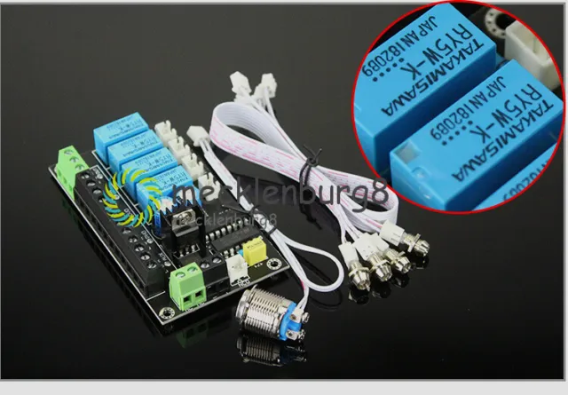 Stereo Amplifier Four Way HIFI DC AC Audio Switch Board Relay Control NEW