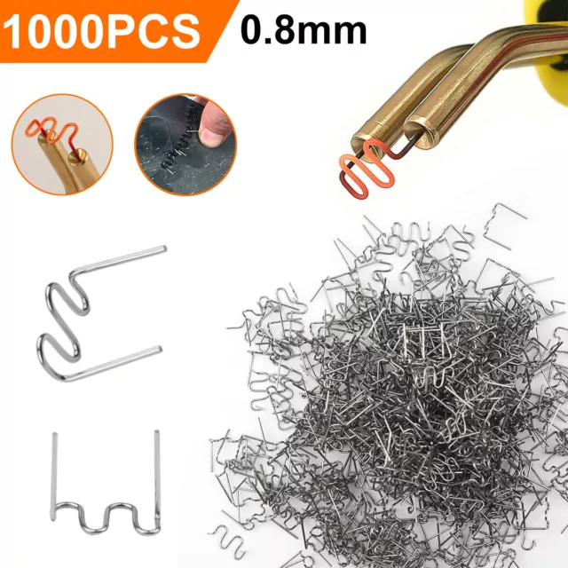 1000Pcs Hot Staples Plastic Welding Wave Stapler For Car Bumper Repair 0.8mm