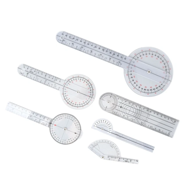 6X Medical Goniometer Set 6 8 10inch Multifunction Joint Goniometer Set ADS
