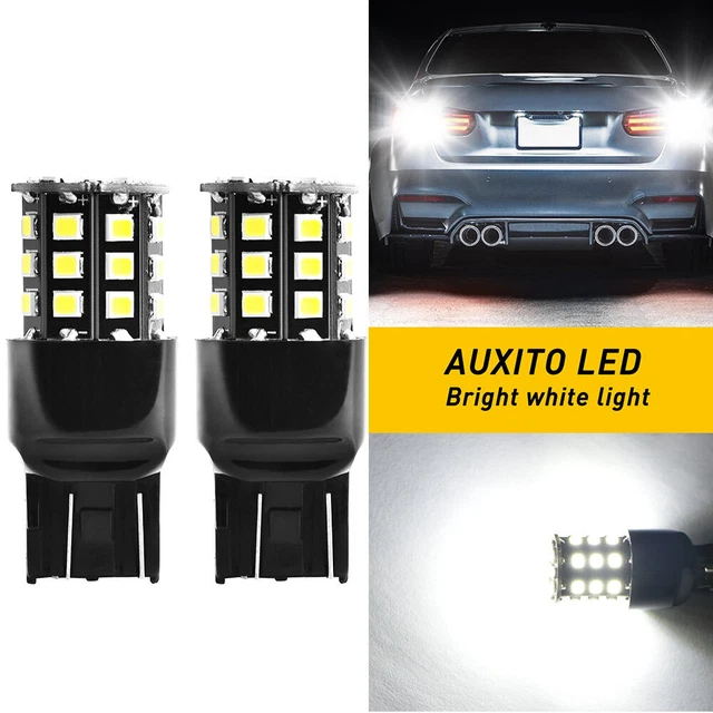 Pair 7443 7440 7444 LED White Reverse Break Turn Signal Parking Light Bulbs Lamp