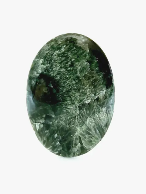 Natural Green Seraphinite Oval Cabochon -80ct