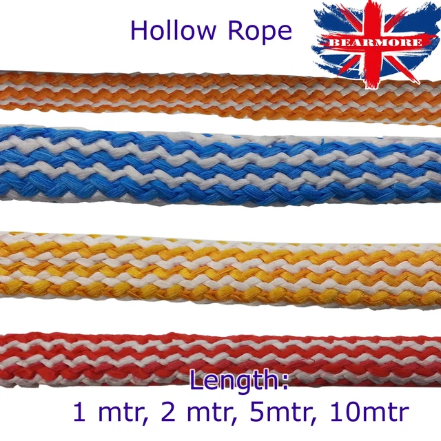 10mm Polyproplyne Tube Creux Tressé Corde Housse Gainage Fil Câble Électrique