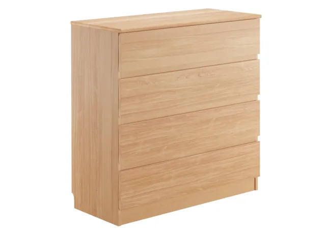 Cómoda aparador de madera maciza haya 4 cajones muebles de madera auténtica cubo