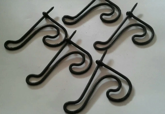 Vintage Hat or Coat Hooks Bathroom Wire Hooks Hardware Lot of 5