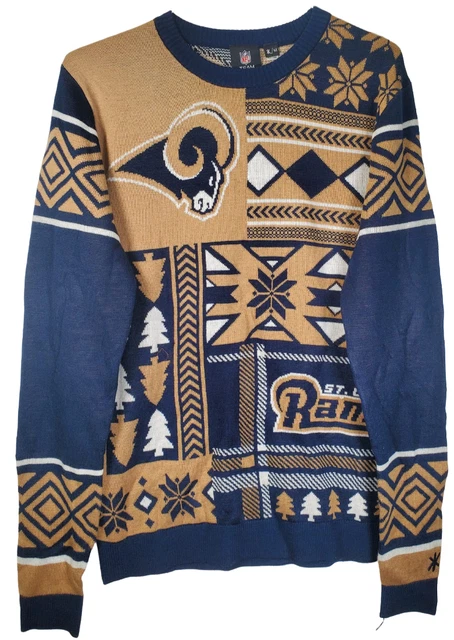 KLEW Uomo St.Louis Arieti Vacanza Brutto Maglione, Medio - Navy