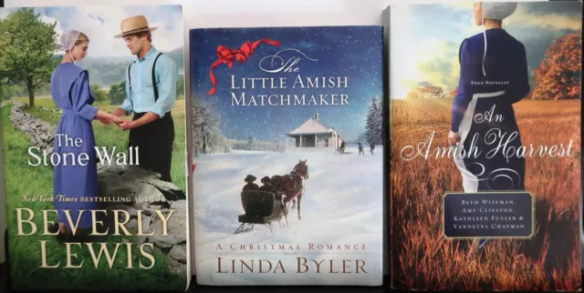 (3) AMISH ROMANCE CHRISTIAN FICTION NOVELS by 3 Best Selling Authors  