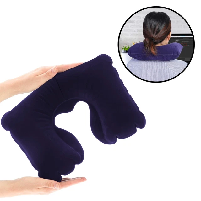Inflatable Travel Neck & Head Pillow Pillows Flight Rest Sleep Support Cushion