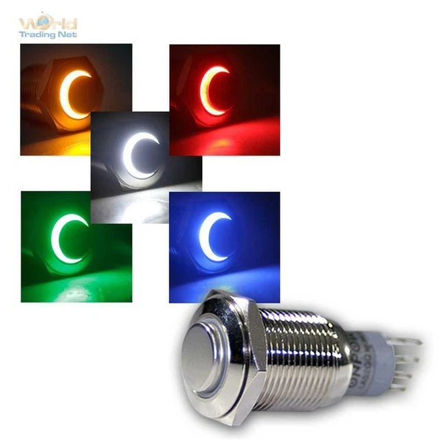 Blanko Vollmetalltaster mit Ringbeleuchtung | IP 40 | Rot