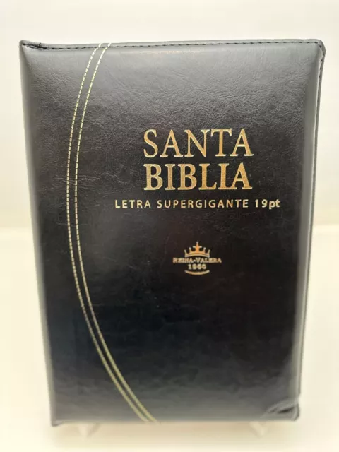 Casa rodante Biblia Letra Súper gigante 19 puntos imitada. piel negra con índice