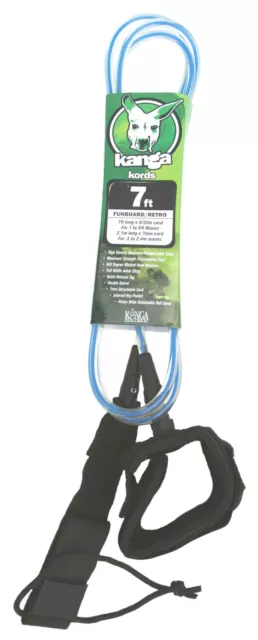 Quality Kanga surfboard leash/legrope  7' x 7mm Funboard/Monster fish 2