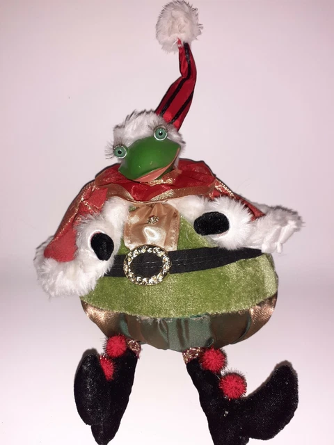 ⭐ Unique Santa Frog Shelf Sitter (I4