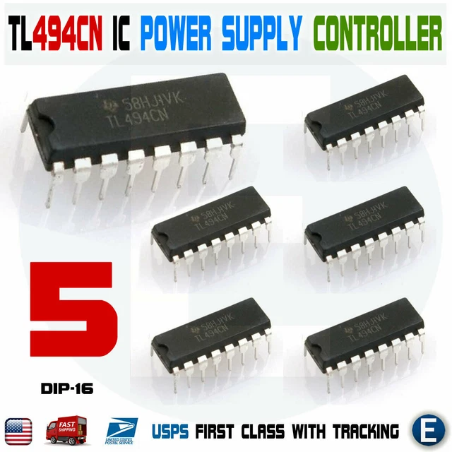 PWM Controller 10-Pack TL494CN ICs - DIP-16 Power Supply Chip Set For