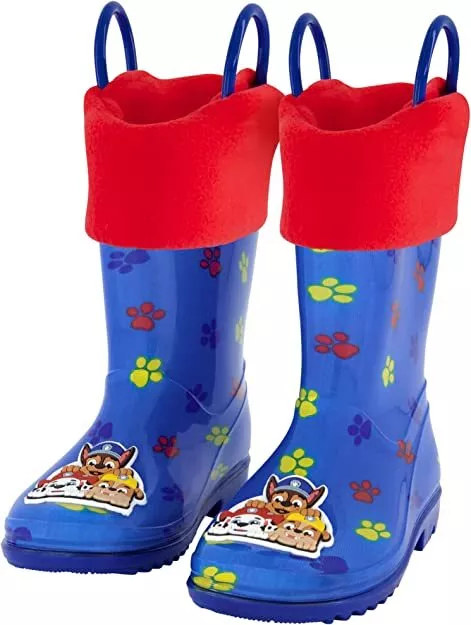 Nickelodeon Unisex-Child Boys Paw Patrol Rain Boots w/ Soft Removable Snow Liner