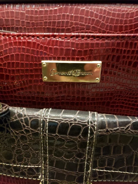 Samantha Brown Classic Red  Croc Embossed 22" Spinner Wheeled Upright Luggage 2