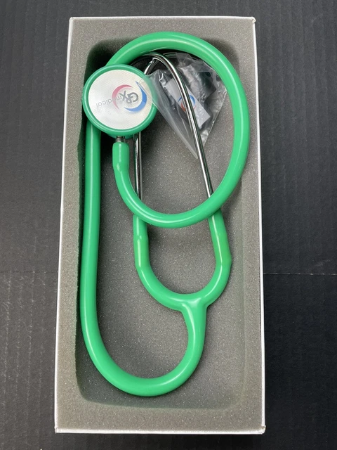 GRX Medical Elite dual head  stethoscope  DD-2 Pine Green.  New In Box