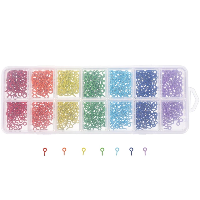 1 caja colorido pasador de ojos hágalo usted mismo decorativo hágalo usted mismo para hacer joyas