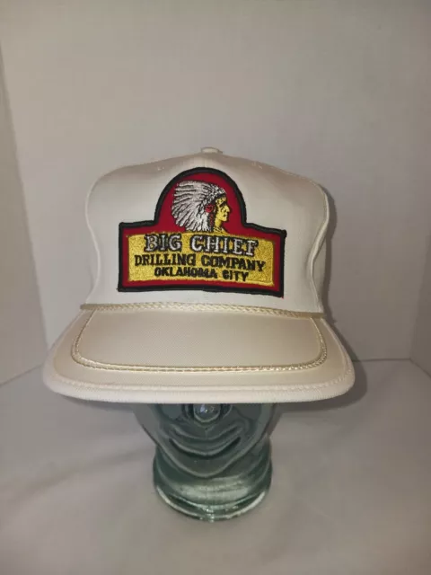 Vintage  Big Chief Drilling Co Trucker USA Made Snapback Hat VTG