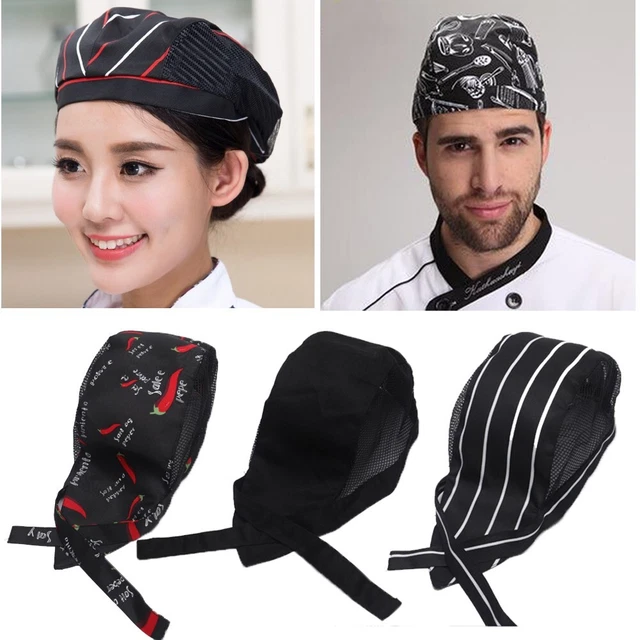High Quality Chef Hat Cap Cook Kitchen Men Women Mesh+cotton Pirate Unisex