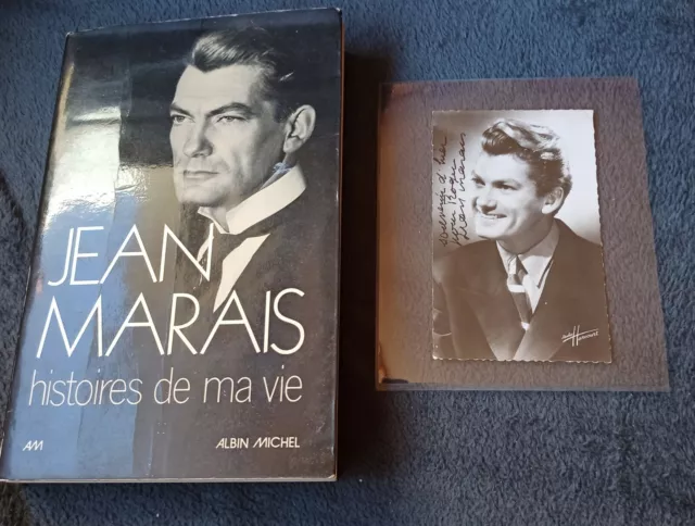 EO 1975. JEAN MARAIS. HISTOIRES DE MA VIE. Dédicace. + Photo Harcourt dédicace