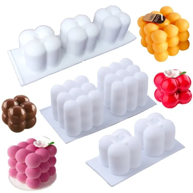 Bubble Cube Candle Silicone Mold 3D Aromatherapy Plaster Handmade Baking Crafts
