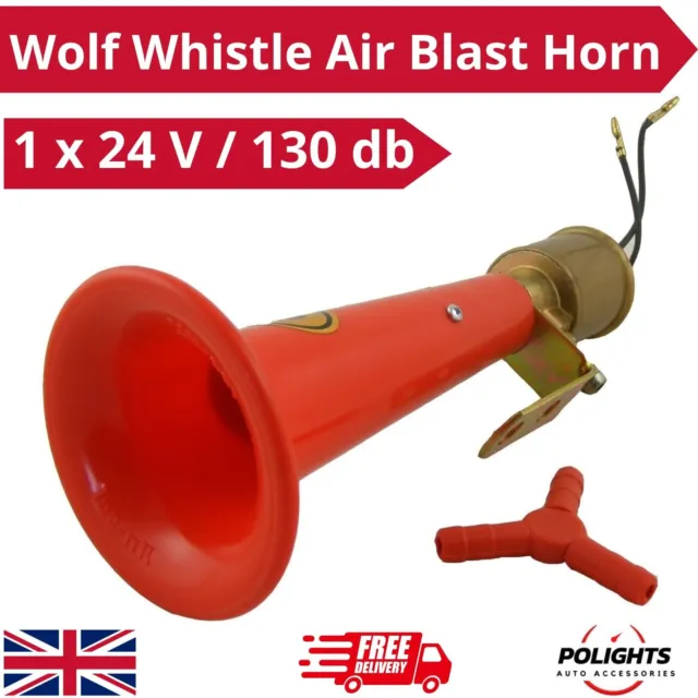 HI-DO 24V Original Turkish Wolf Whistle Air Blast Horn Universal Loud Truck CAB