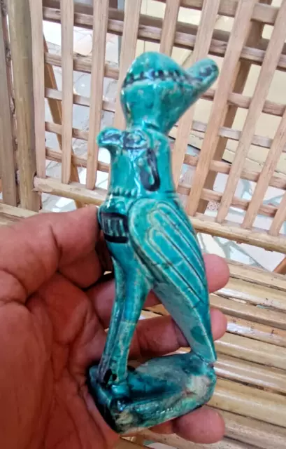 Rare(Egyptian Horus) Statue Falcon God Horus stone Egyptian Ancient Statuette BC