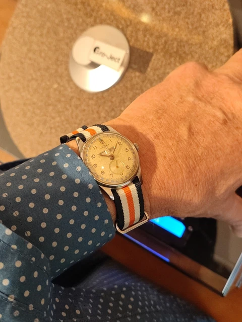 RARE VINTAGE LEMANIA Triple Calendar Cal 3300 Swiss Wristwatch Day Date ...