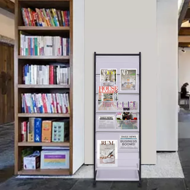 Floor-standing Magazine Display Rack Information Rack Storage Rack Six Shelves