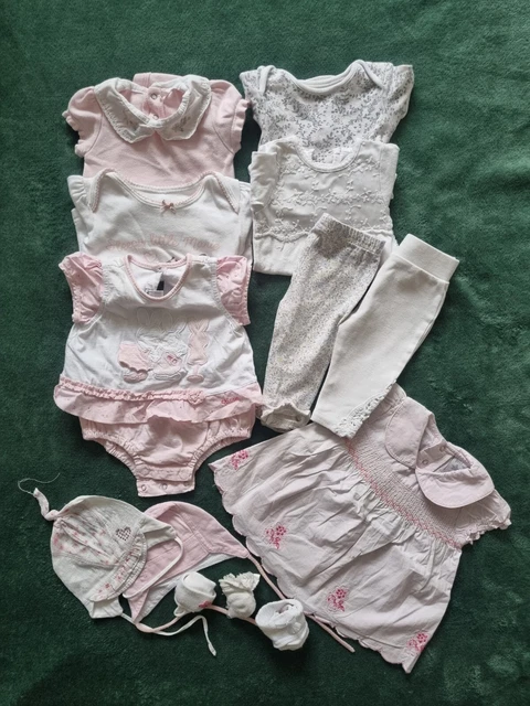 Baby bundle Set clothes Girl 0-3 months 13 pieces pink beautiful