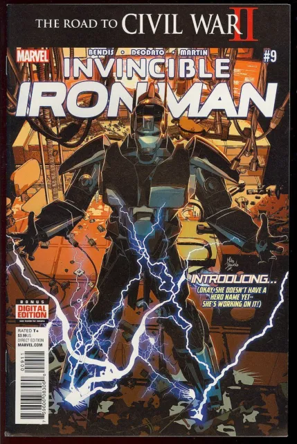 Invincible Iron Man #9 High Grade 1st Full App. Riri Williams Marvel 2016 VF-