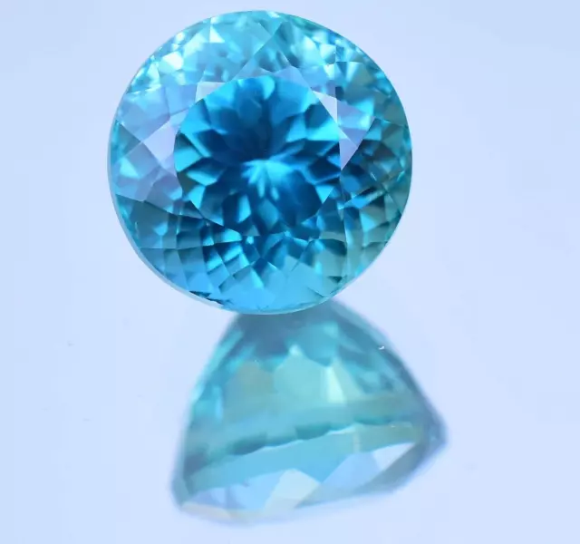 19.00 CT Naturel Bleu Sarcelle Saphir Rond Sahpe Flawless Certifié Desseré Gemme